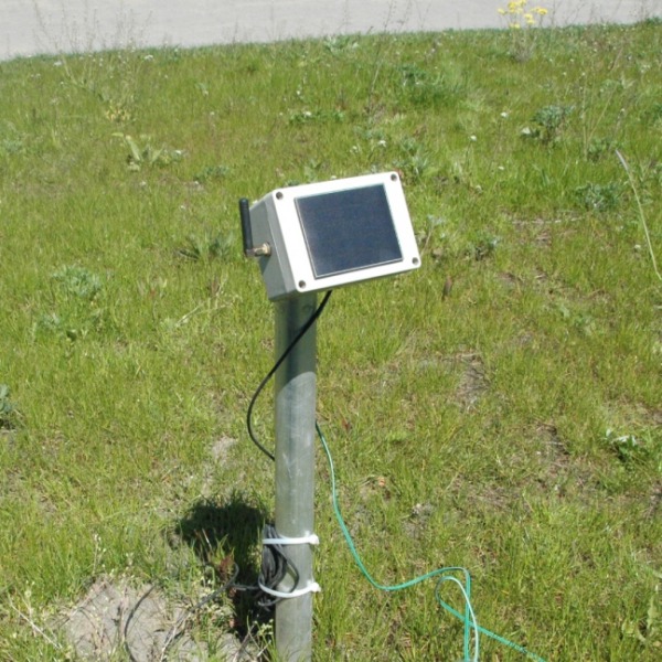 Solar-powered soil moisture and temperature logger - GSM communication